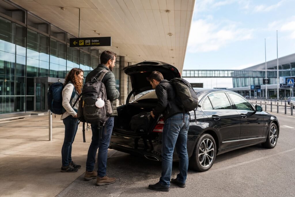 cuanto cuesta un traslado privado Taxi aeropuerto Santiago a Sarria precio